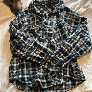 black flannel shirt